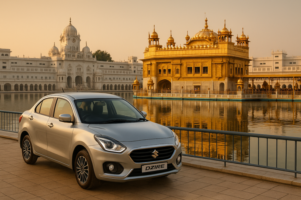 Dzire Taxi Booking from Delhi to Amritsar