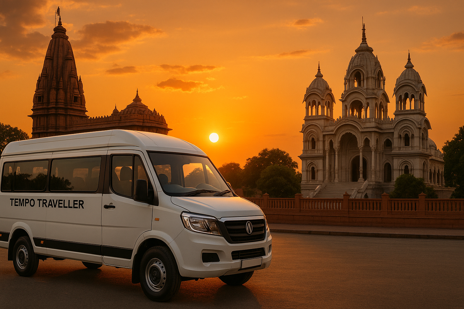 TEMPO TRAVELLER Booking from Gurgaon to Mathura/Vrindavan