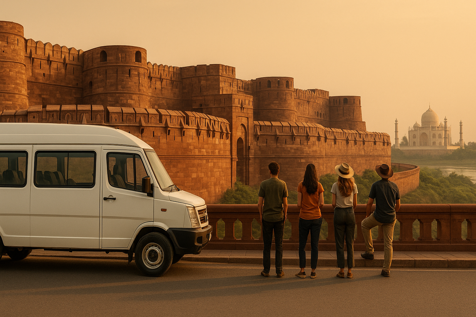 TEMPO TRAVELLER Booking from Delhi to Agra