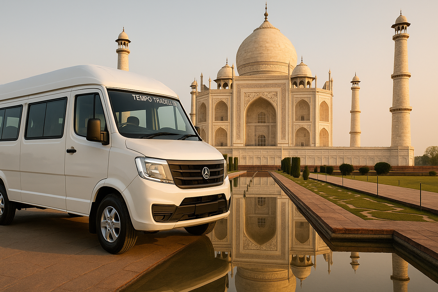 TEMPO TRAVELLER Booking from Noida to Agra