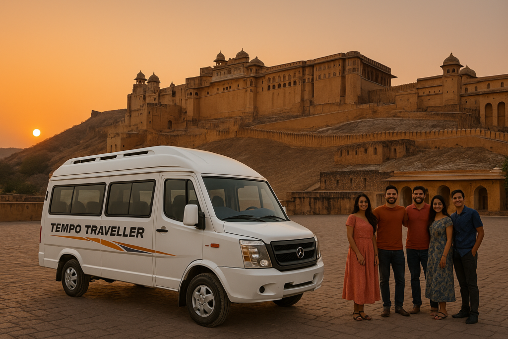 TEMPO TRAVELLER booking from Noida to Jaipur