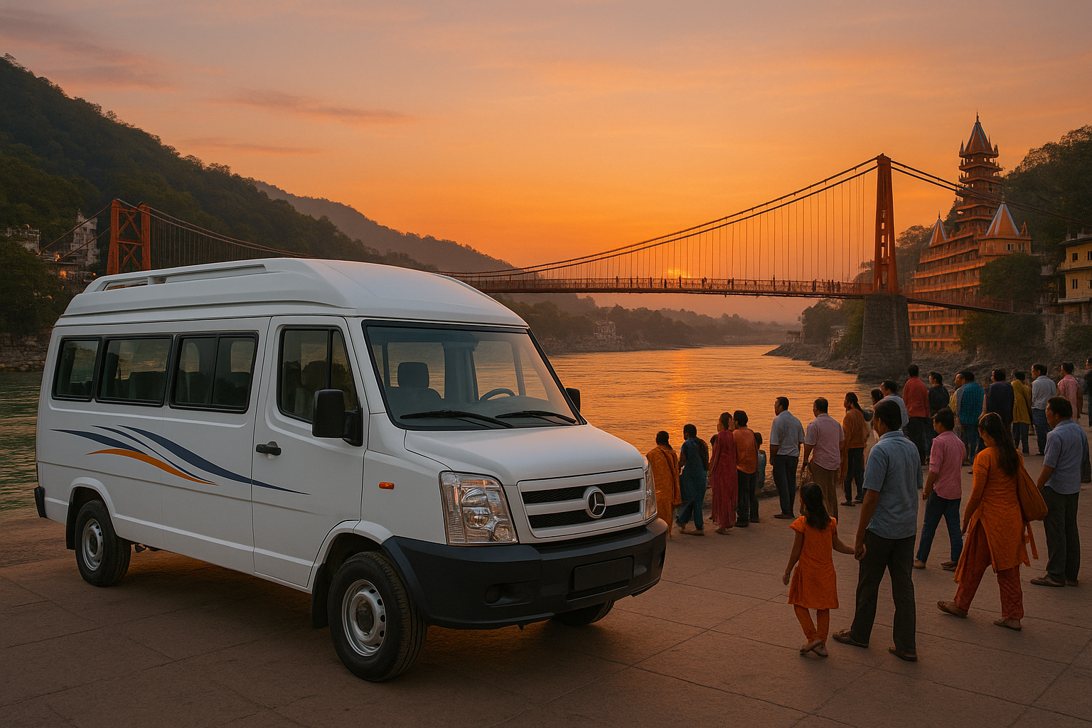 TEMPO TRAVELLER Booking from Noida to Rishikesh​