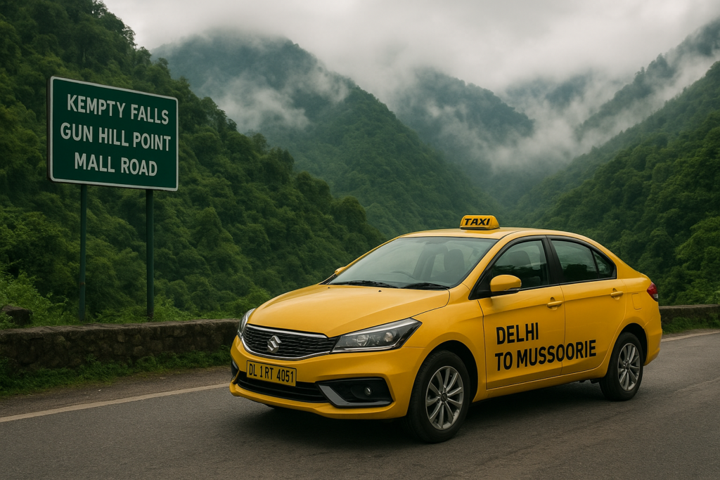 Book Taxi from Delhi to Mussoorie