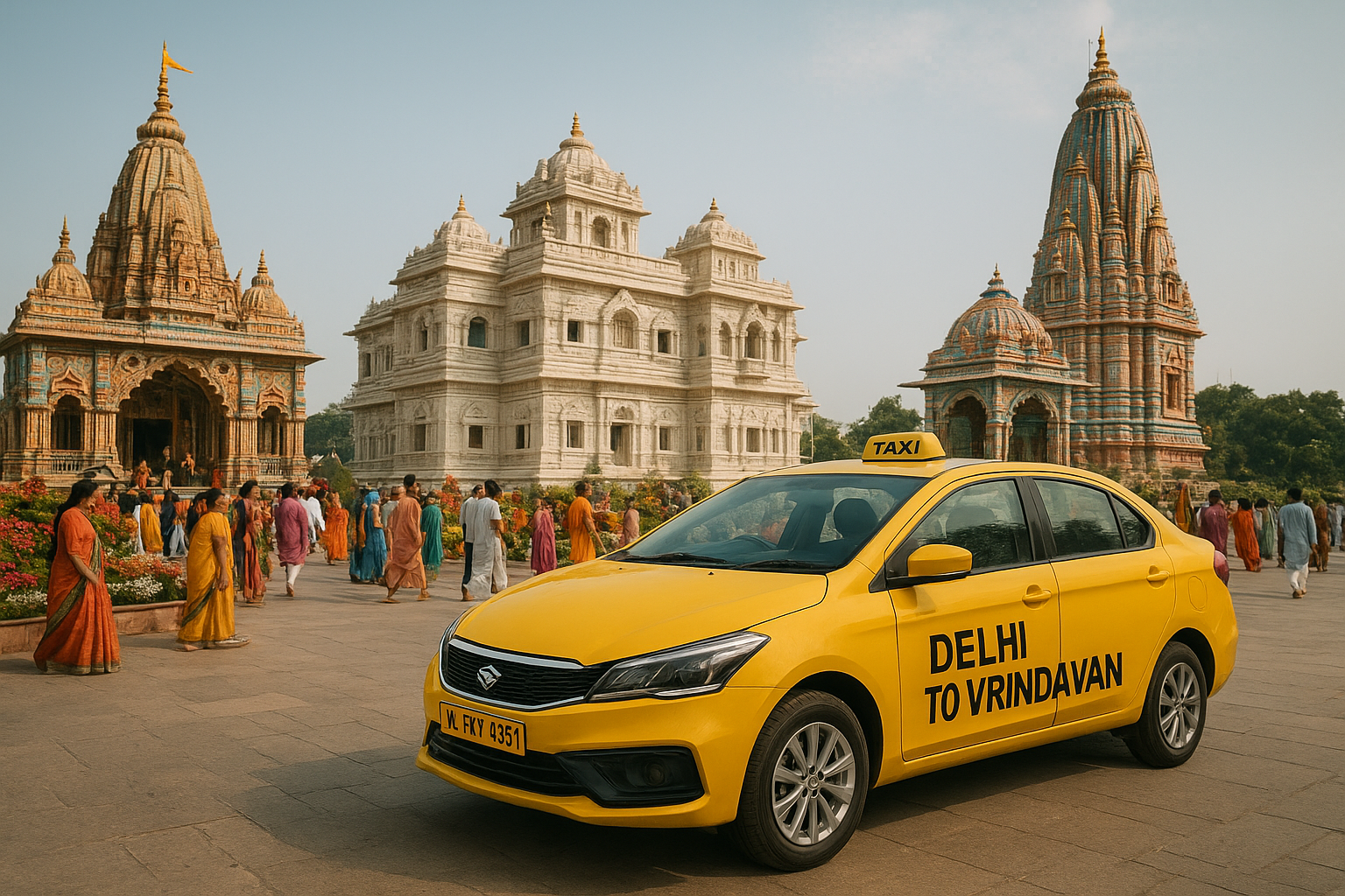 Book Taxi from Delhi to Vrindavan